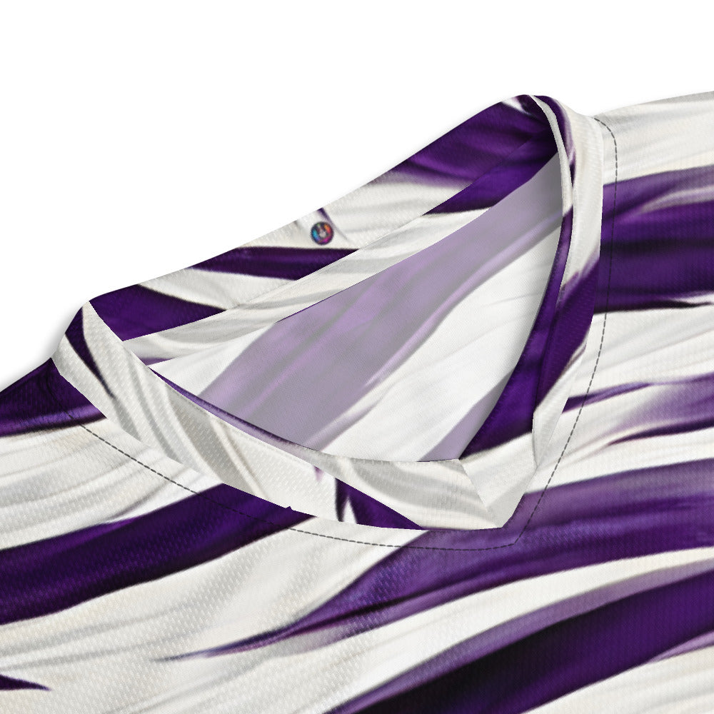 Siberian Prowl – Purple Tiger Stripe Unisex Sports Jersey