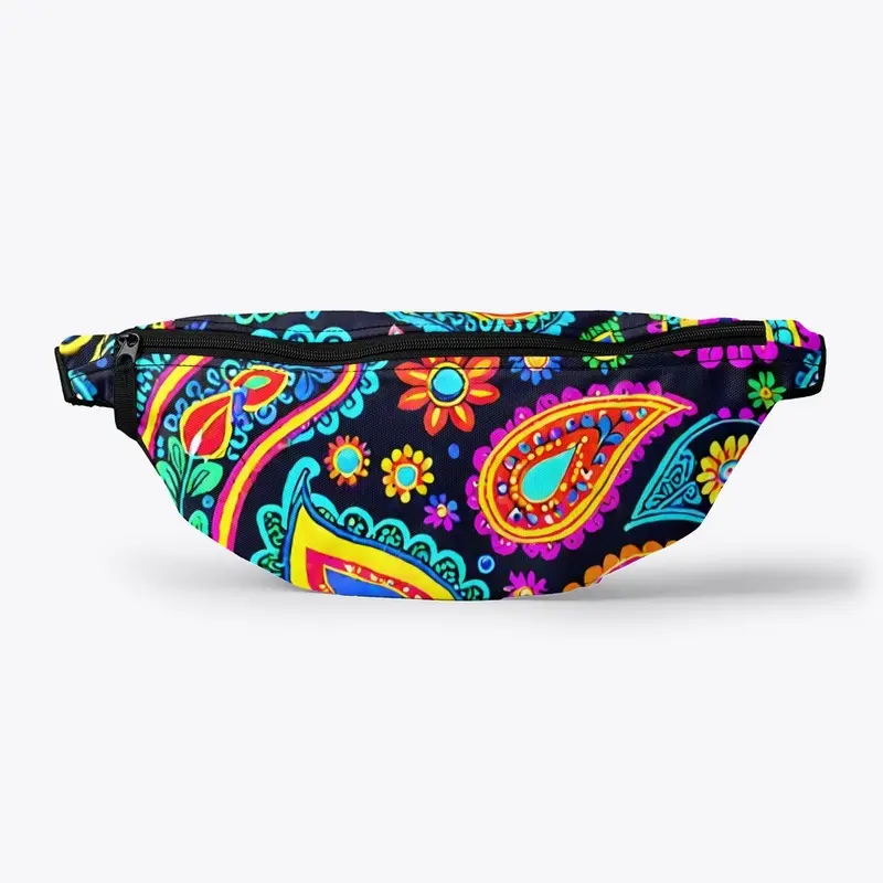 Neon Paisley All-Over Print