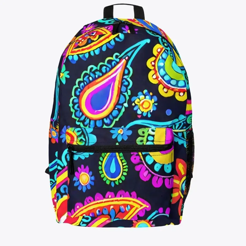 Neon Paisley All-Over Print