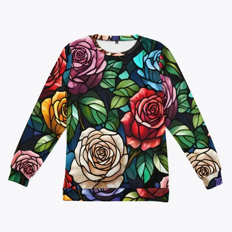 Stained Roses All-Over Print