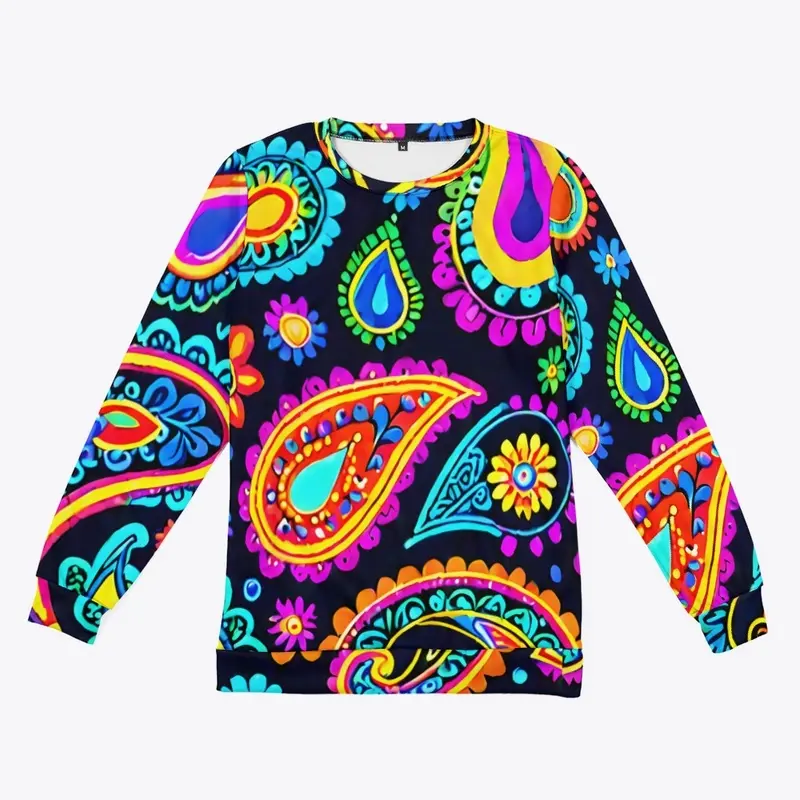 Neon Paisley All-Over Print