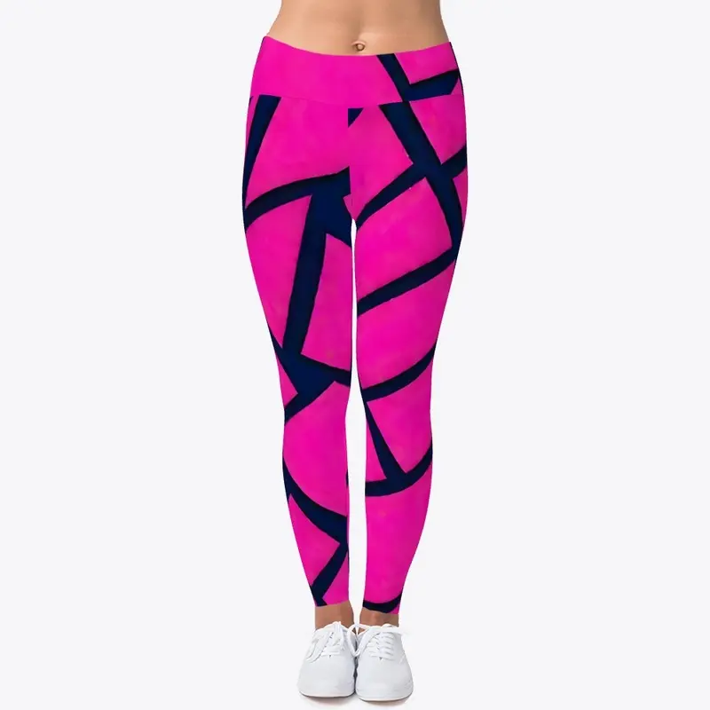 Hot Pink Geometric All-Over Print