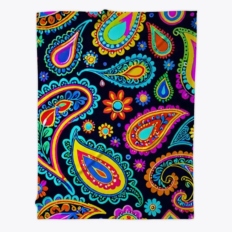 Neon Paisley All-Over Print