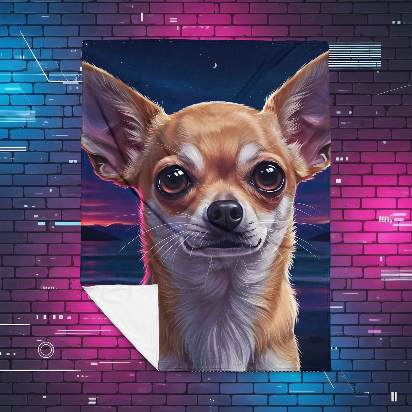 Coastal Chihuahua Throw Blanket