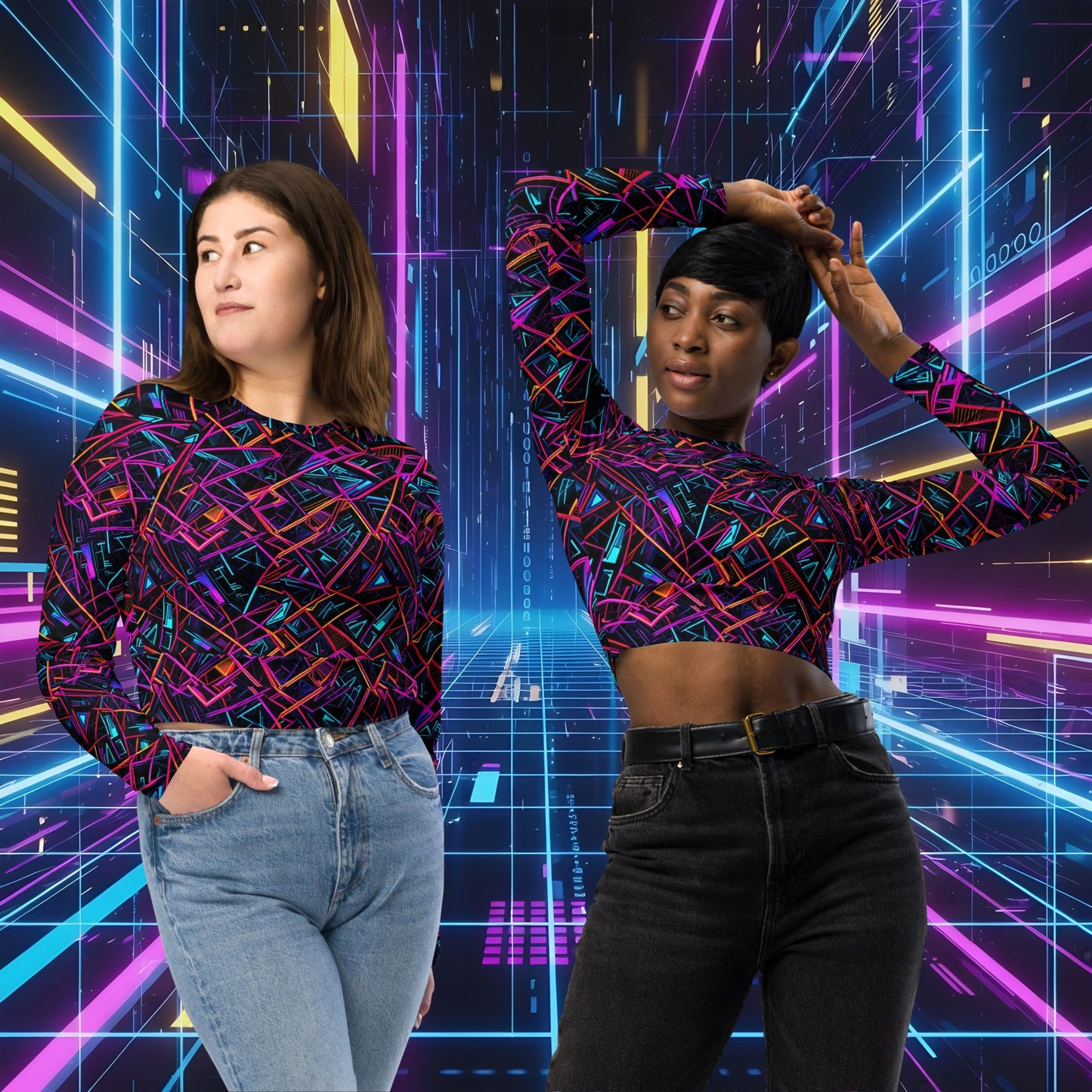 Flash Forward Long-sleeve Crop Top