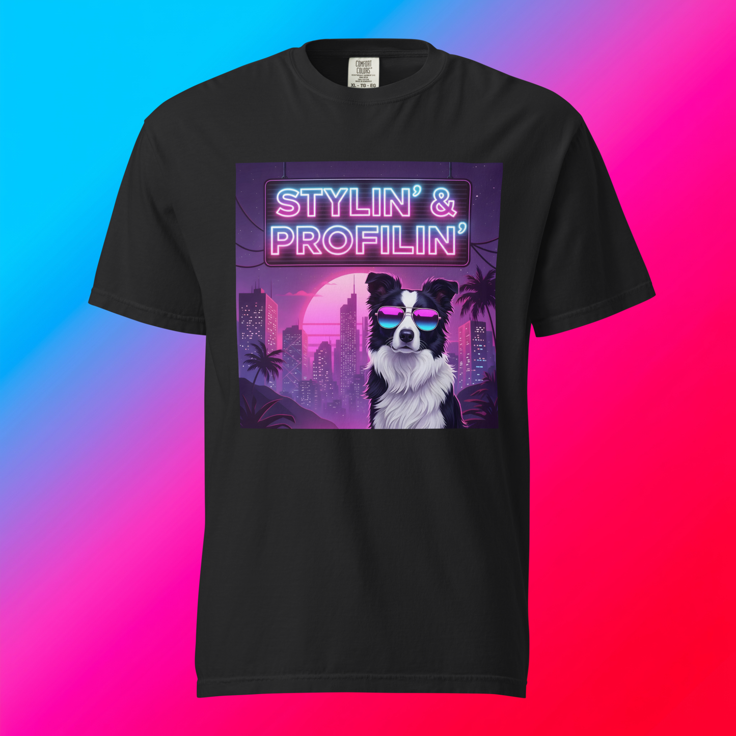 Scout - Neon Collie Nights Unisex T-Shirt