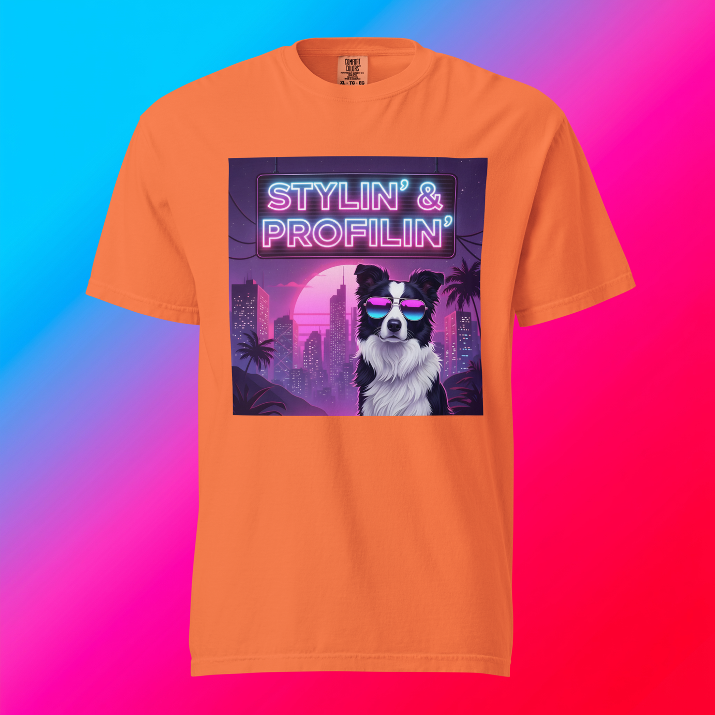 Scout - Neon Collie Nights Unisex T-Shirt