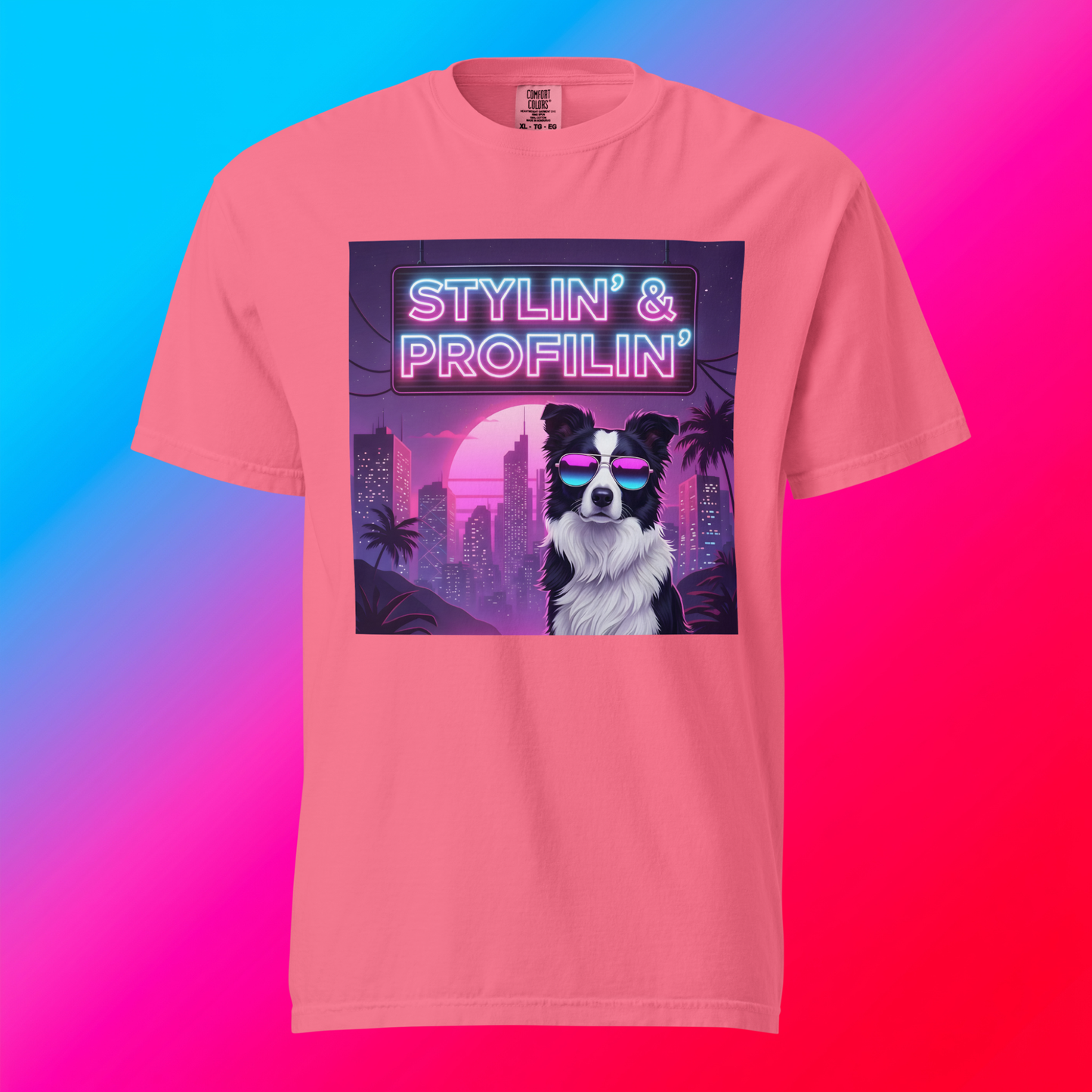 Scout - Neon Collie Nights Unisex T-Shirt