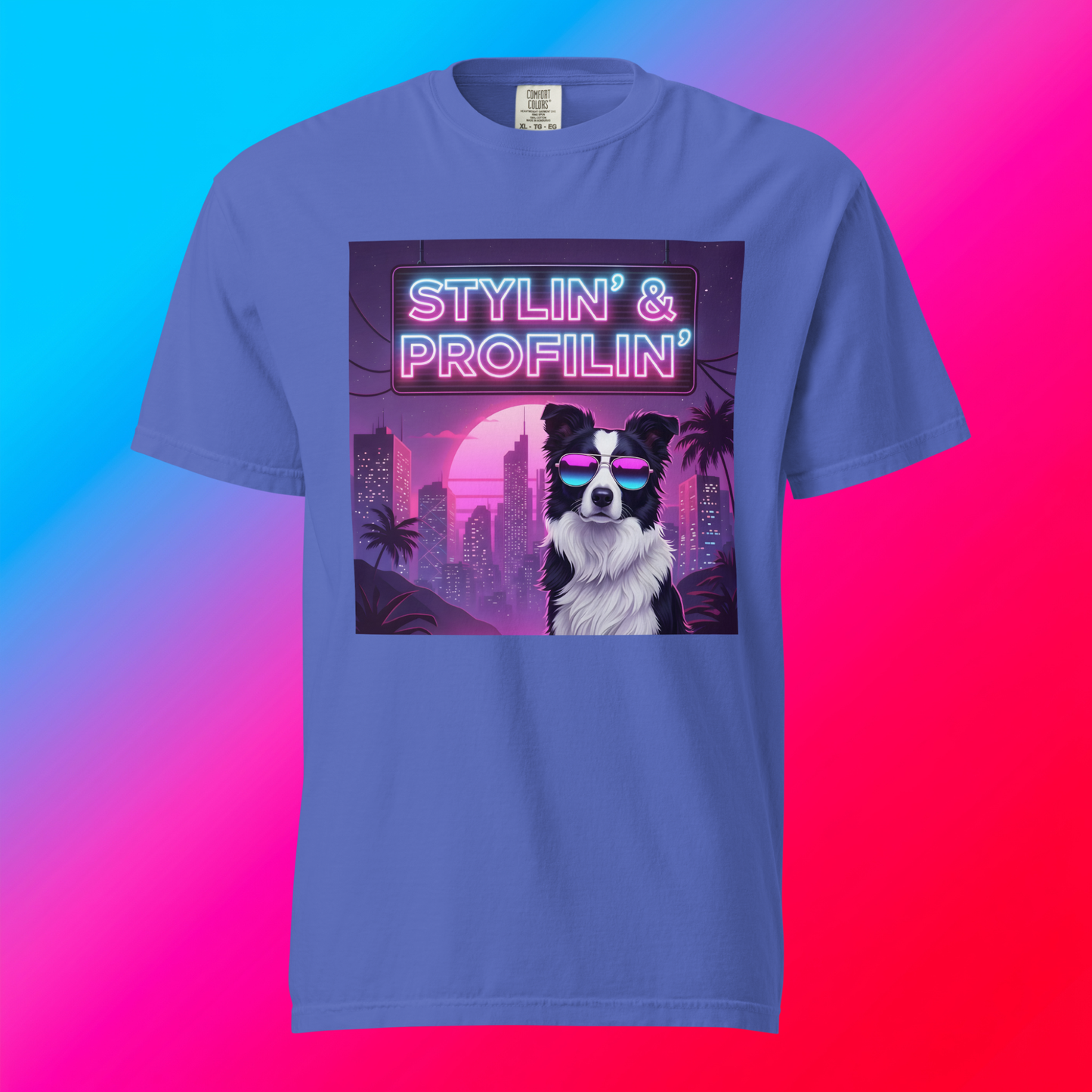 Scout - Neon Collie Nights Unisex T-Shirt
