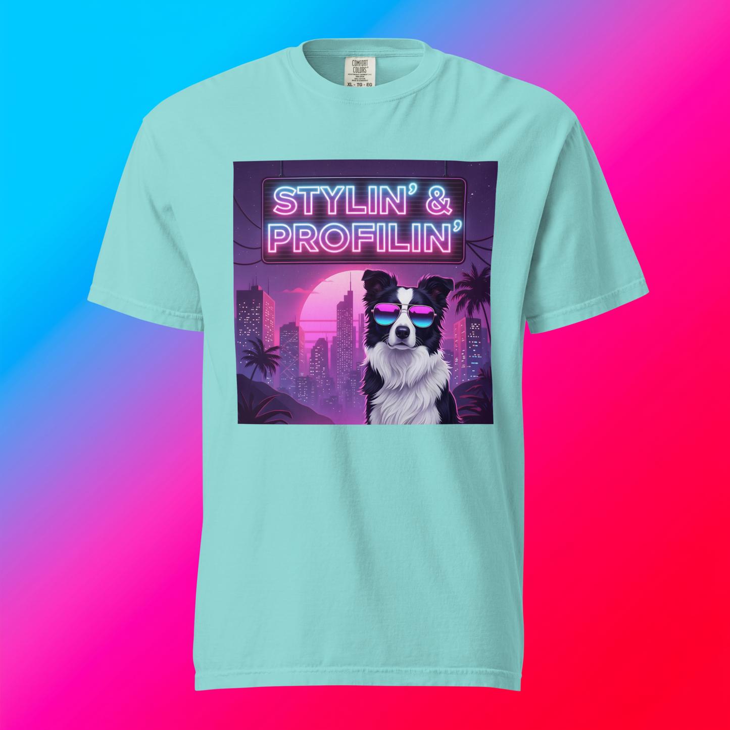 Scout - Neon Collie Nights Unisex T-Shirt