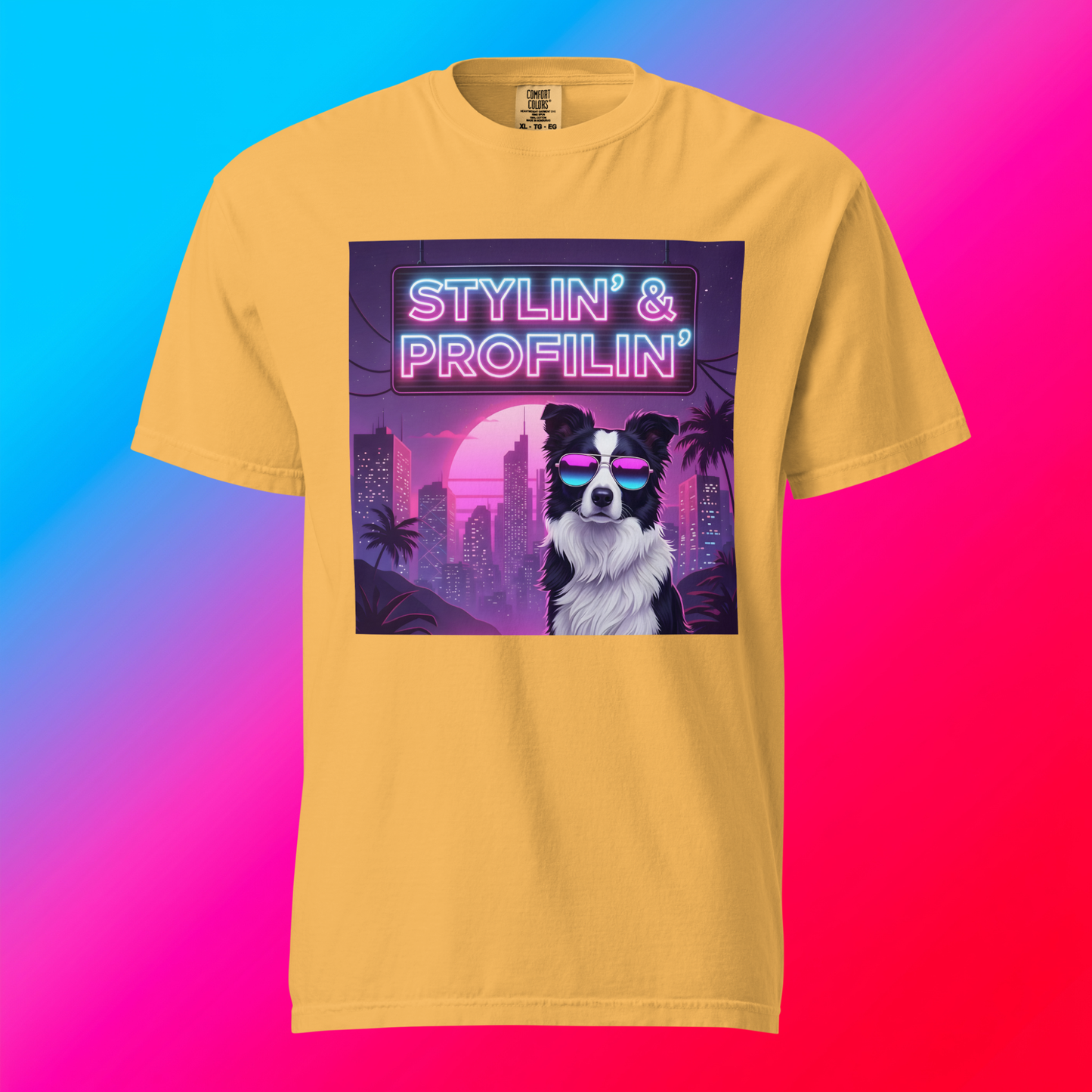 Scout - Neon Collie Nights Unisex T-Shirt