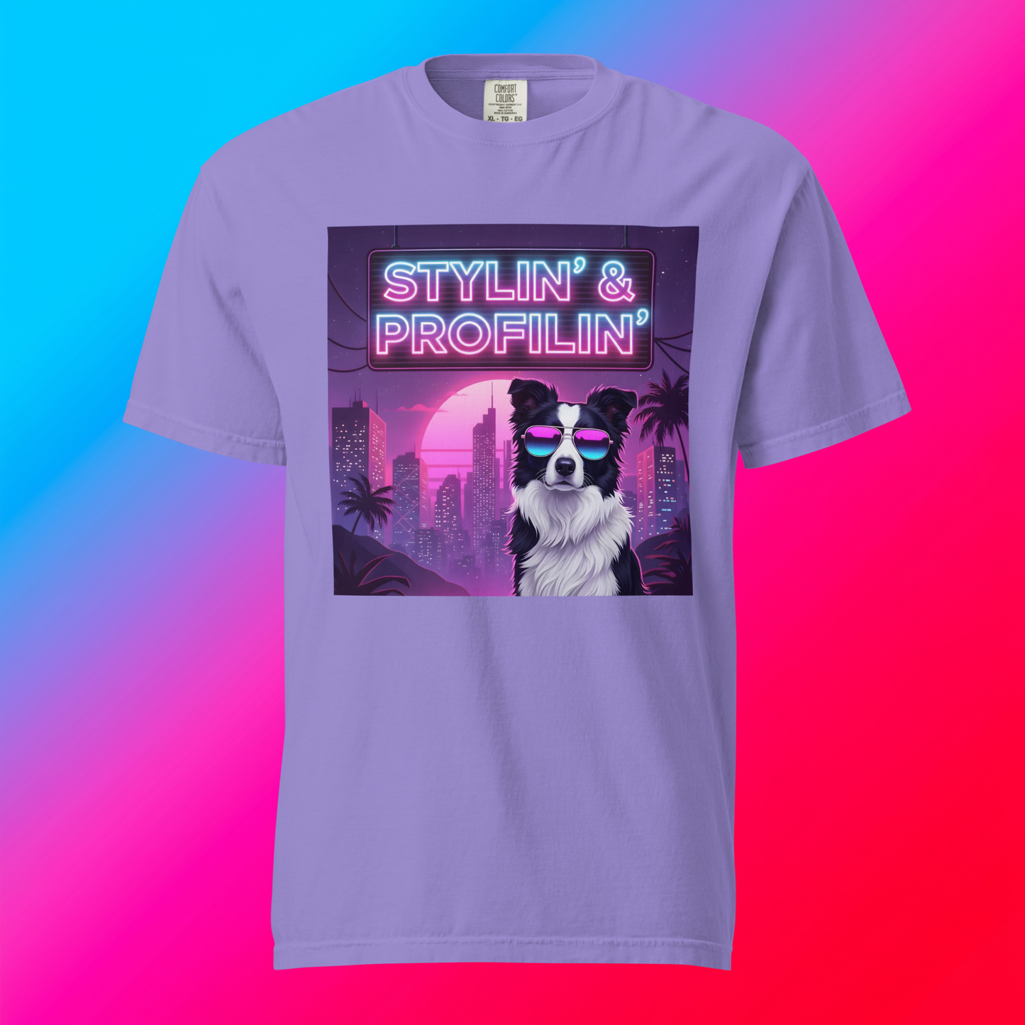 Scout - Neon Collie Nights Unisex T-Shirt