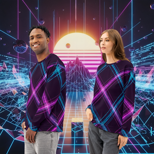 Neon Plaid Unisex Sweatshirt
