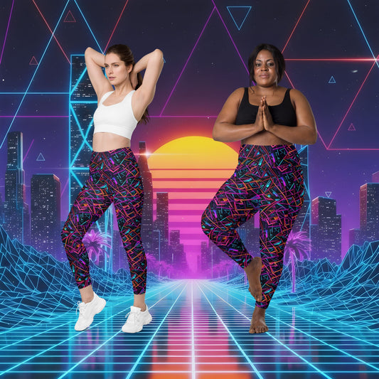 Neon Shatter Leggings with Pockets