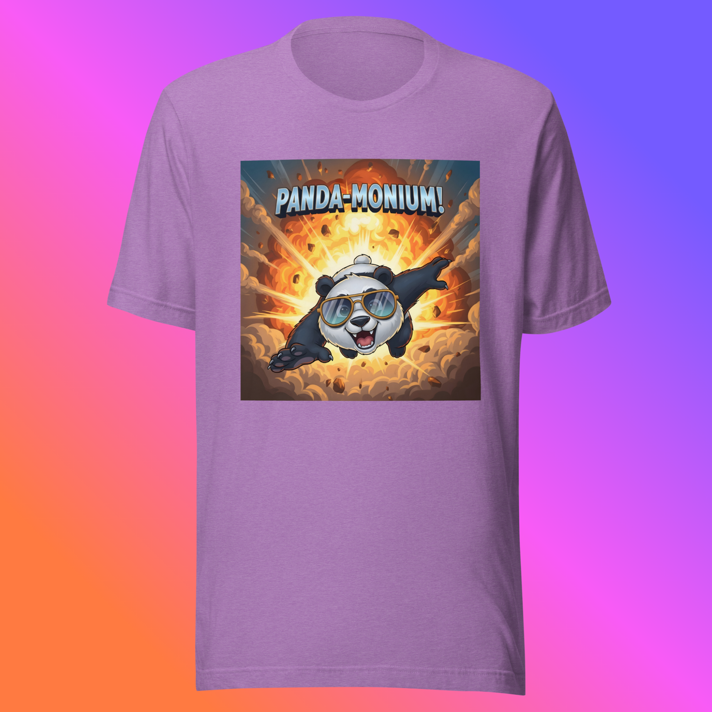 Panda-Monium! – Action Hero Panda Unisex T-Shirt