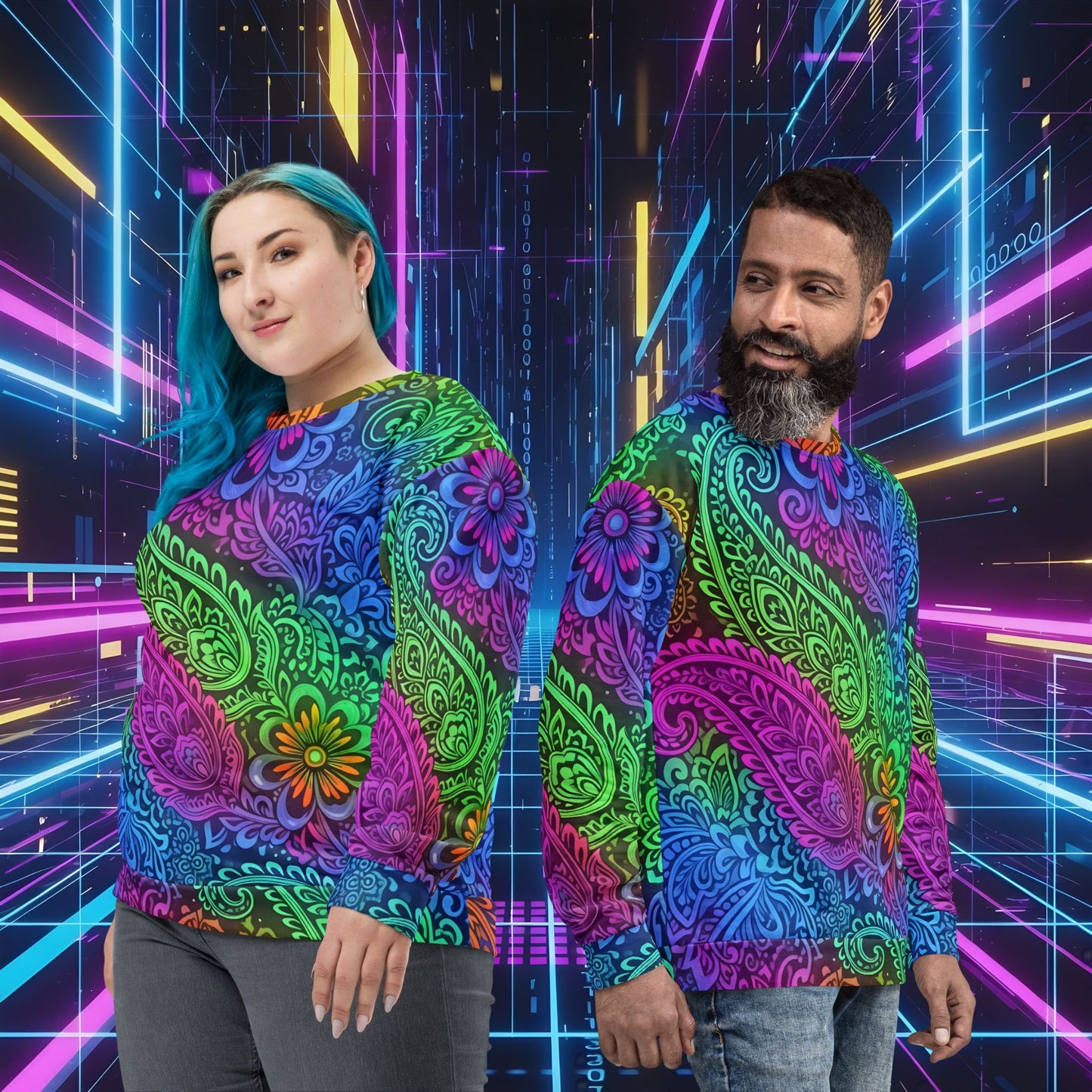 Rainbow Paisley Unisex Sweatshirt