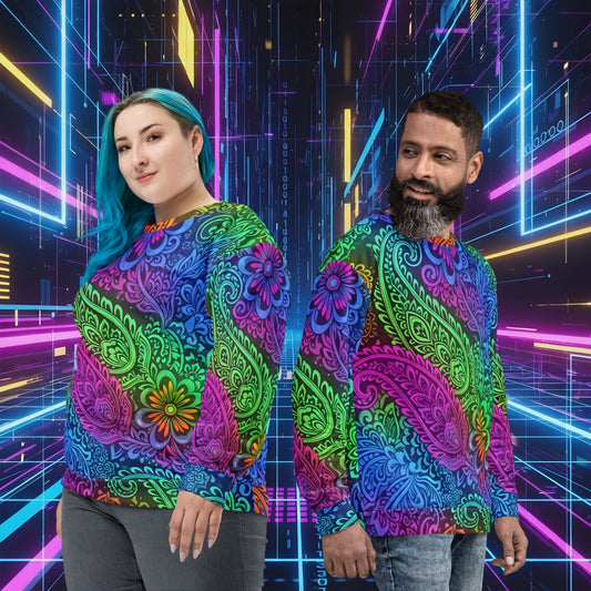 Rainbow Paisley Unisex Sweatshirt