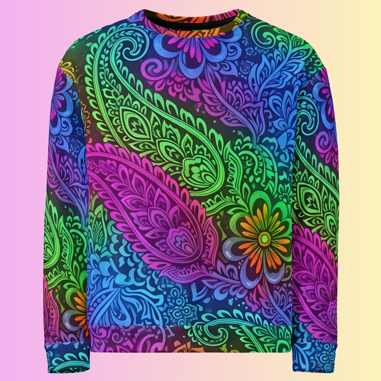 Rainbow Paisley Unisex Sweatshirt