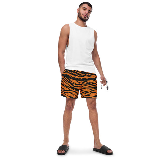 Prowl in Style – Tiger Stripe Men's Swim Trunks