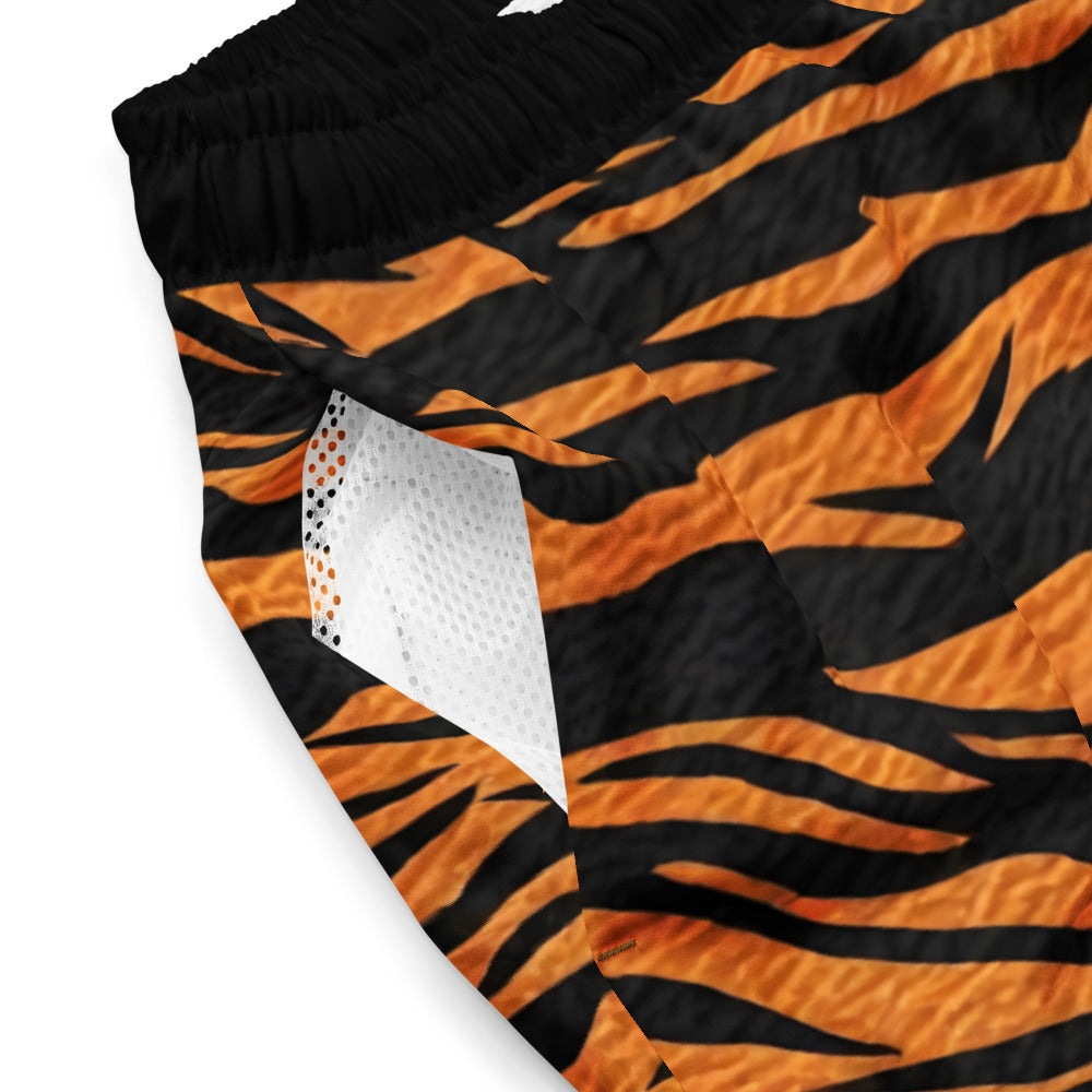 Prowl in Style – Tiger Stripe Men's Swim Trunks