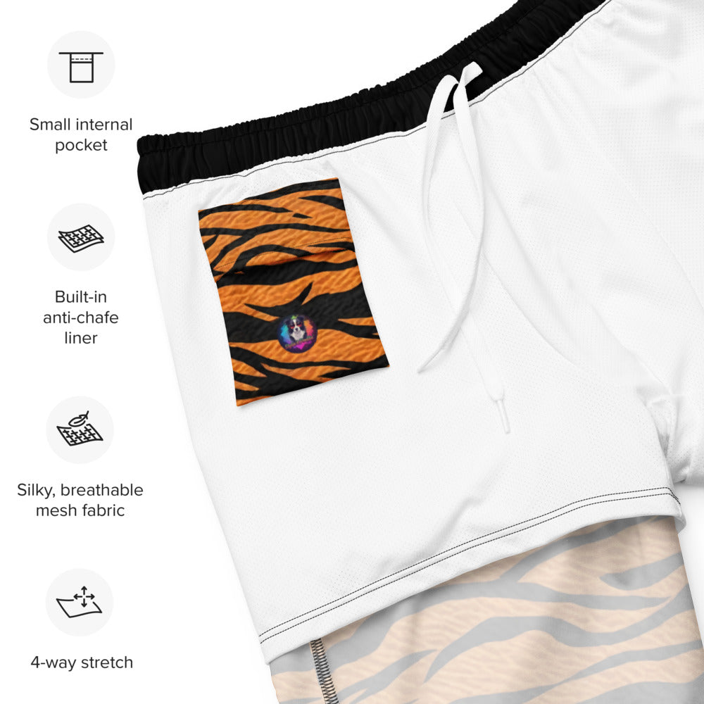Prowl in Style – Tiger Stripe Men's Swim Trunks