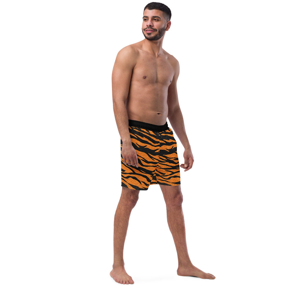 Prowl in Style – Tiger Stripe Men's Swim Trunks