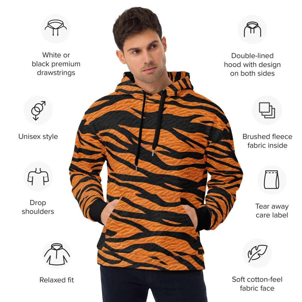 Unleash Your Inner Beast – Tiger Stripe Unisex Hoodie