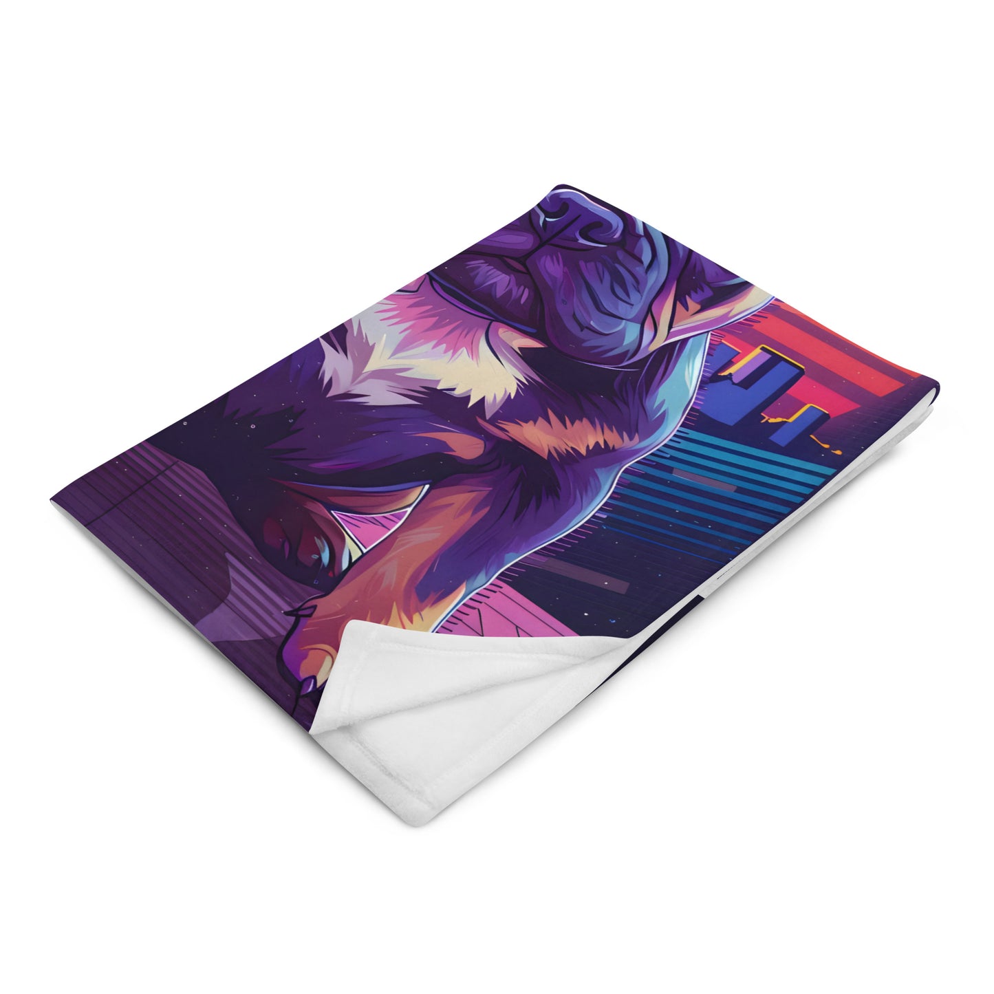 Funky French Bulldog Throw Blanket