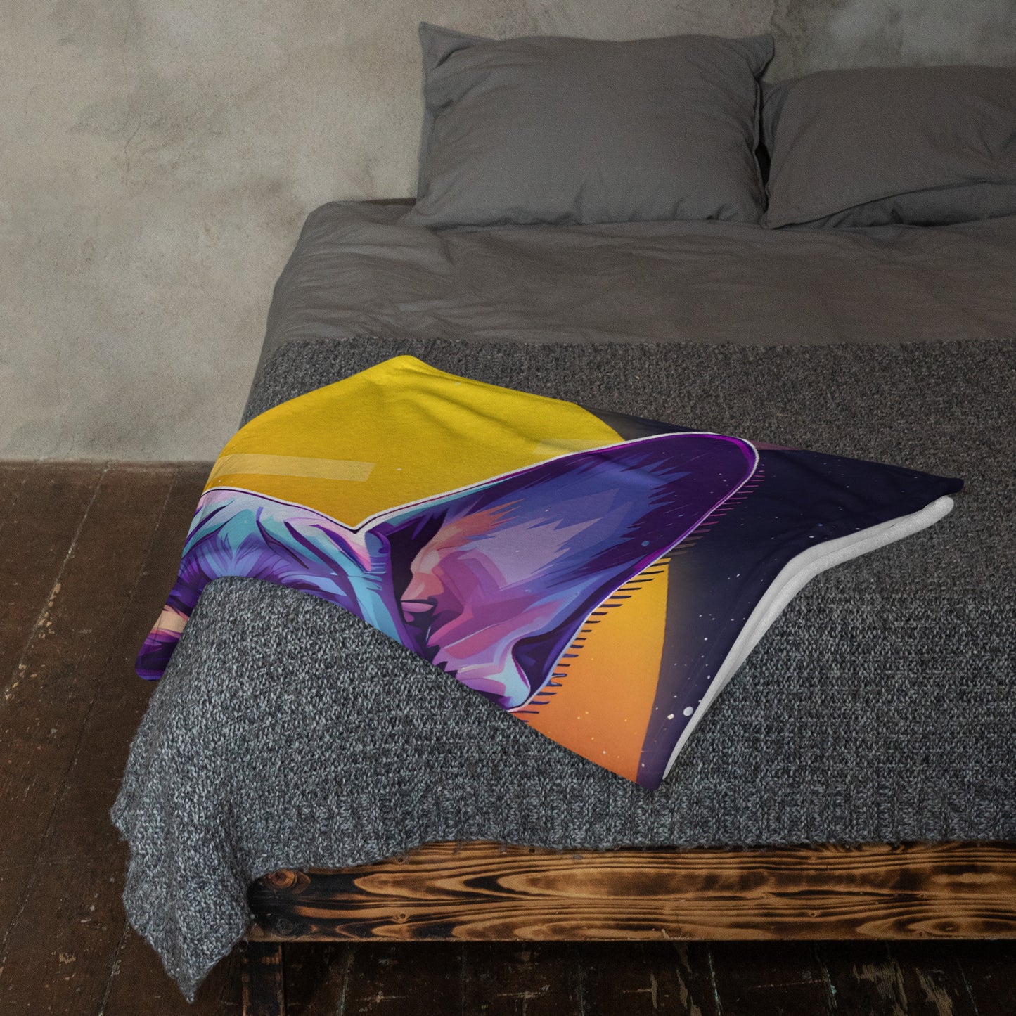 Funky French Bulldog Throw Blanket