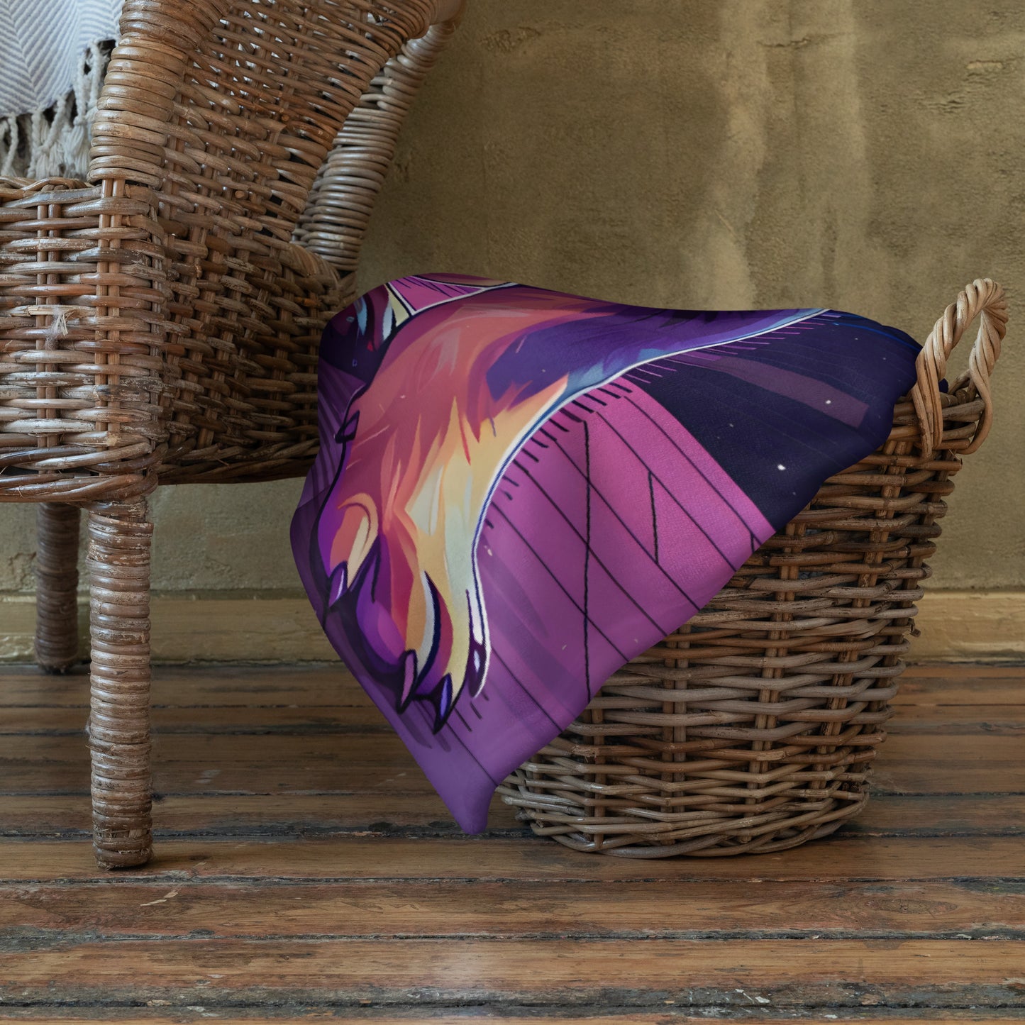 Funky French Bulldog Throw Blanket