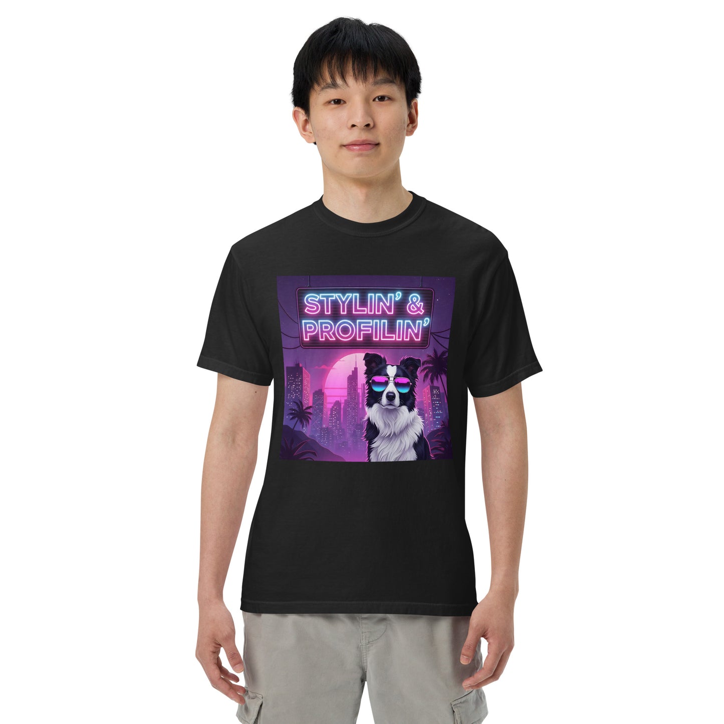 Neon Collie Nights Unisex Tee