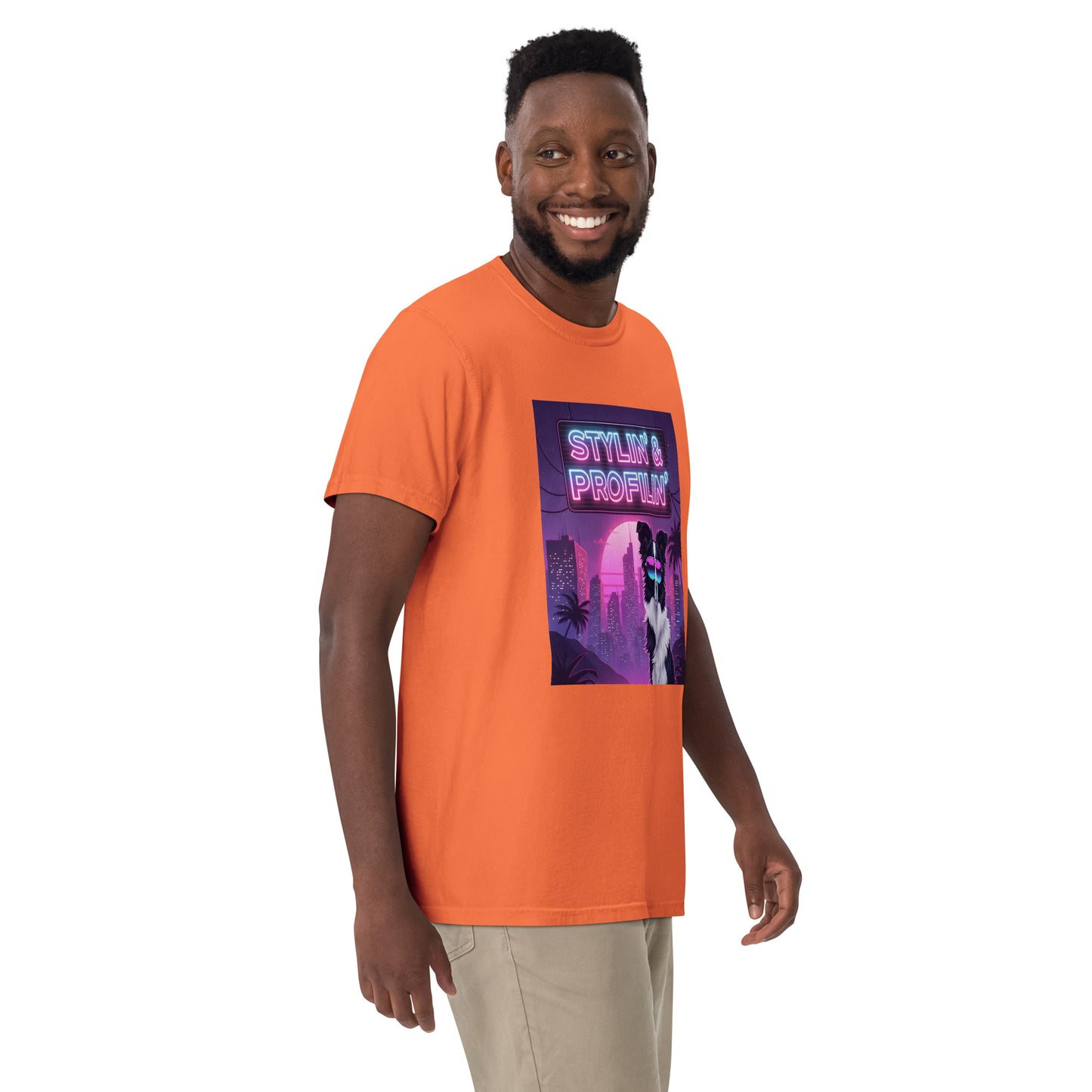 Neon Collie Nights Unisex Tee