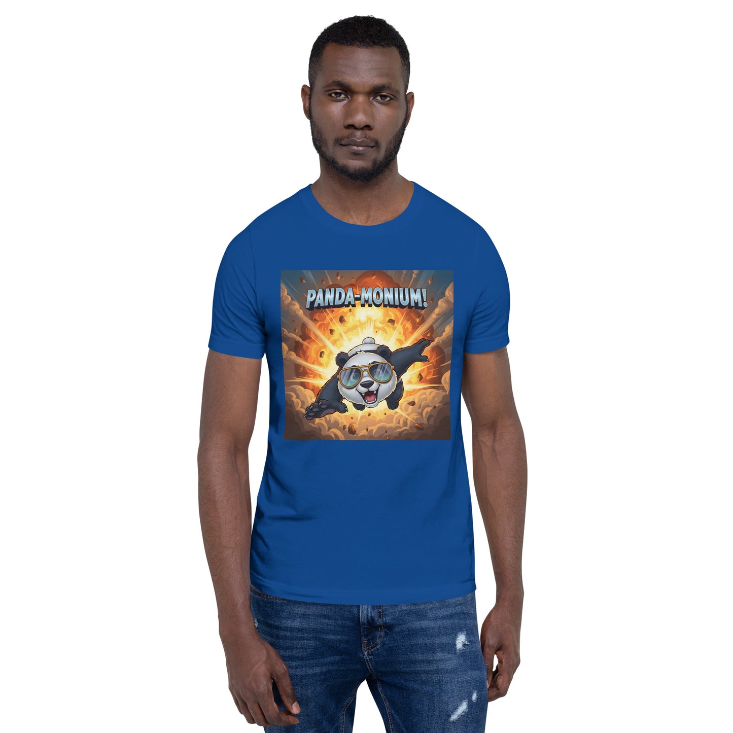 Panda-Monium! – Action Hero Panda Unisex T-Shirt